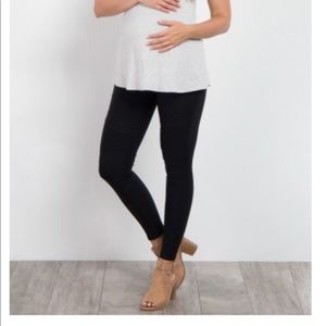 Black maternity moto Jeggings